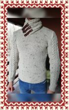 gyapju pulóver - Kevert gyapjú pulóver