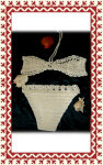 Horgolt fürdőruha - Fehér horgolt bikini hátulról Horgolt fürdőruha - Fehér horgolt bikini hátulról