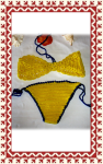 Horgolt fürdőruha - Sárga horgolt bikini Horgolt fürdőruha - Sárga horgolt bikini