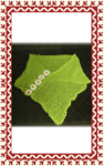 Kötött poncsó - Virágmintás zöld nyári poncsó kötve